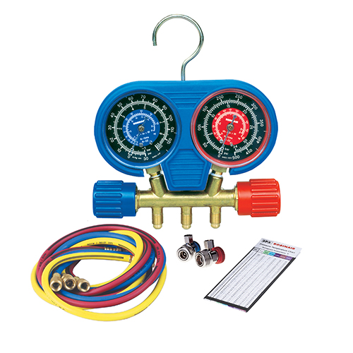 Robinair 40134A R-134A A/C Side Wheel Manifold Gauge Set with Hoses robinair-40134a-r-134a-a-c-side-wheel-manifold-gauge-set-with-hoses