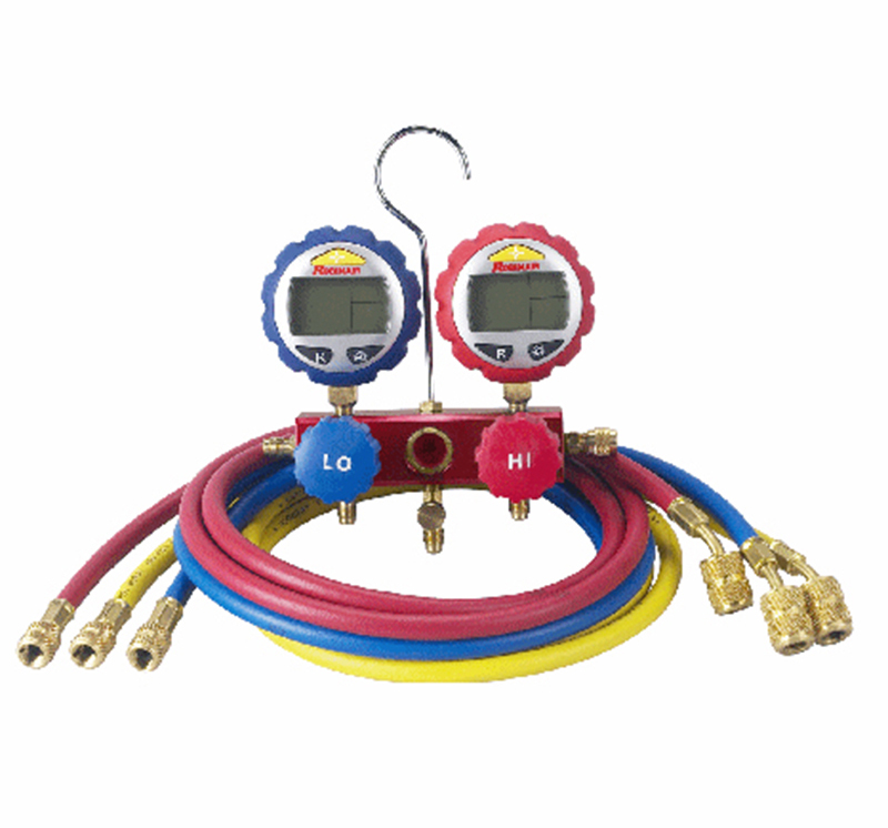 Robinair 43186 2-Way Alum Manifold / Hose set, Digital Gauges