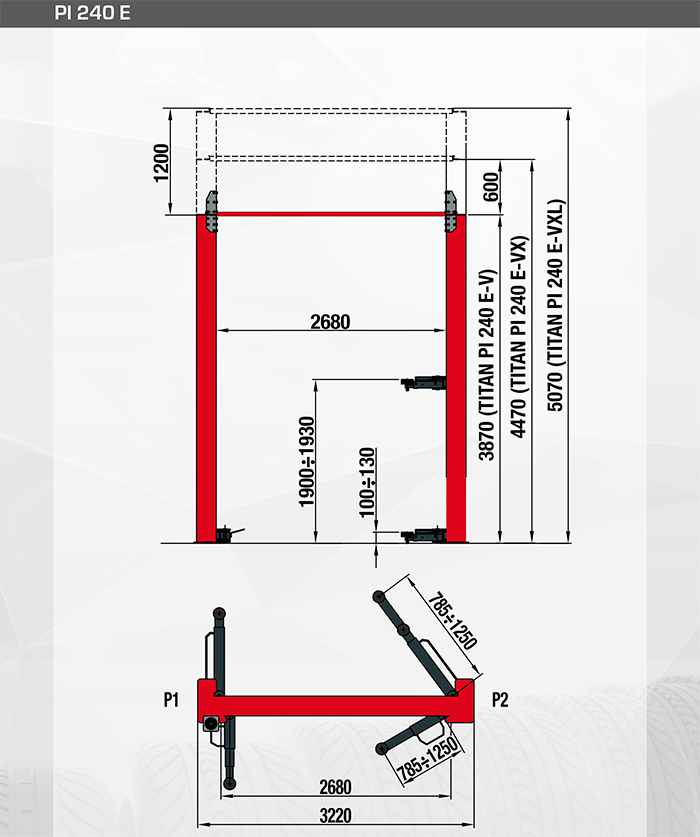 Mondolfo Ferro TITAN PI 240 E Lifting equipment two column