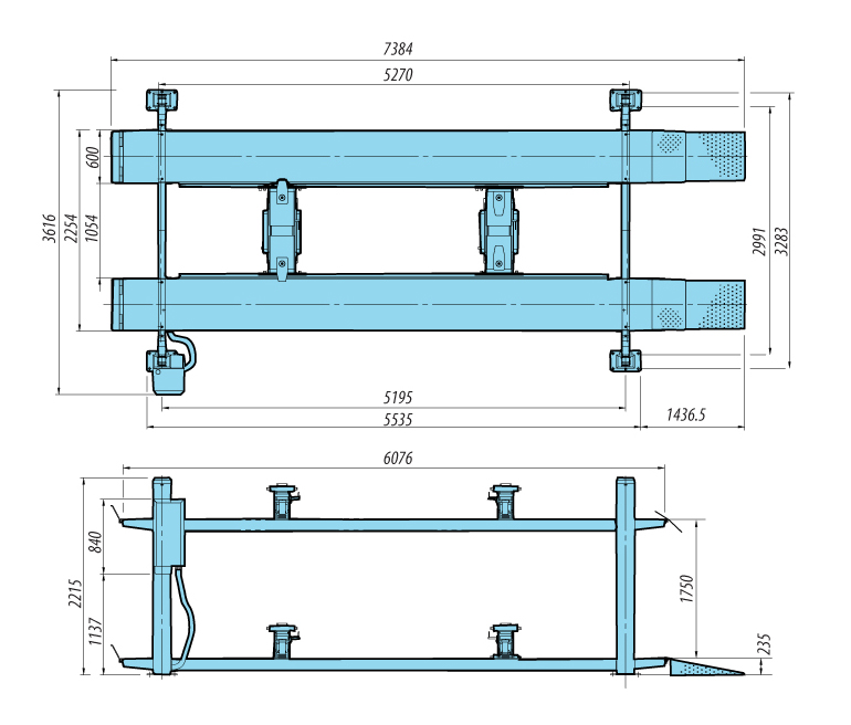 Heshbon HL-46H - 4 Post Wheel Alignment Lift