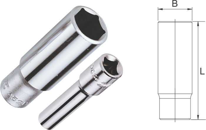 Đầu khẩu trắng dài lục giác 6PT.DR 1/4" JTC-25204-25214