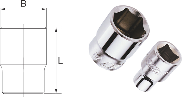 Bộ khẩu trắng 6 cạnh đầu 3/8’’  JTC-33206 -33222