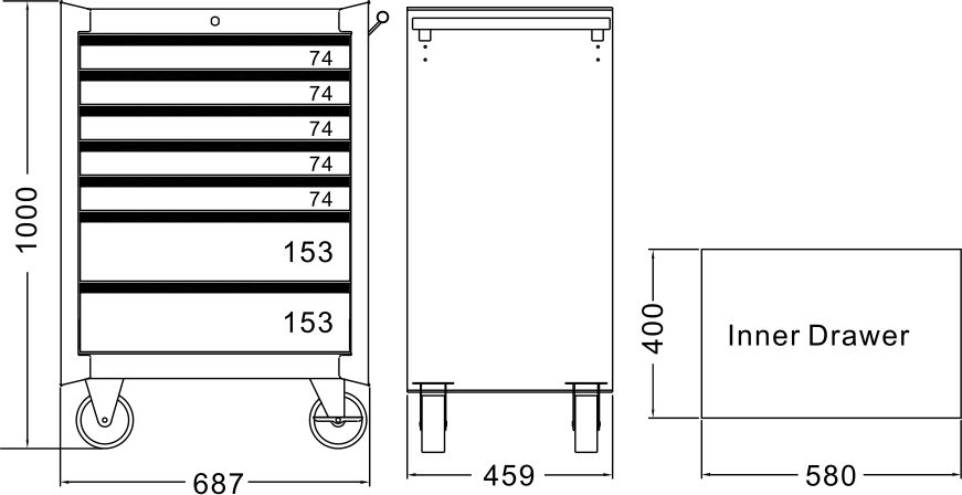 Thiết kế Tủ đồ nghề 7 ngăn JTC 3931