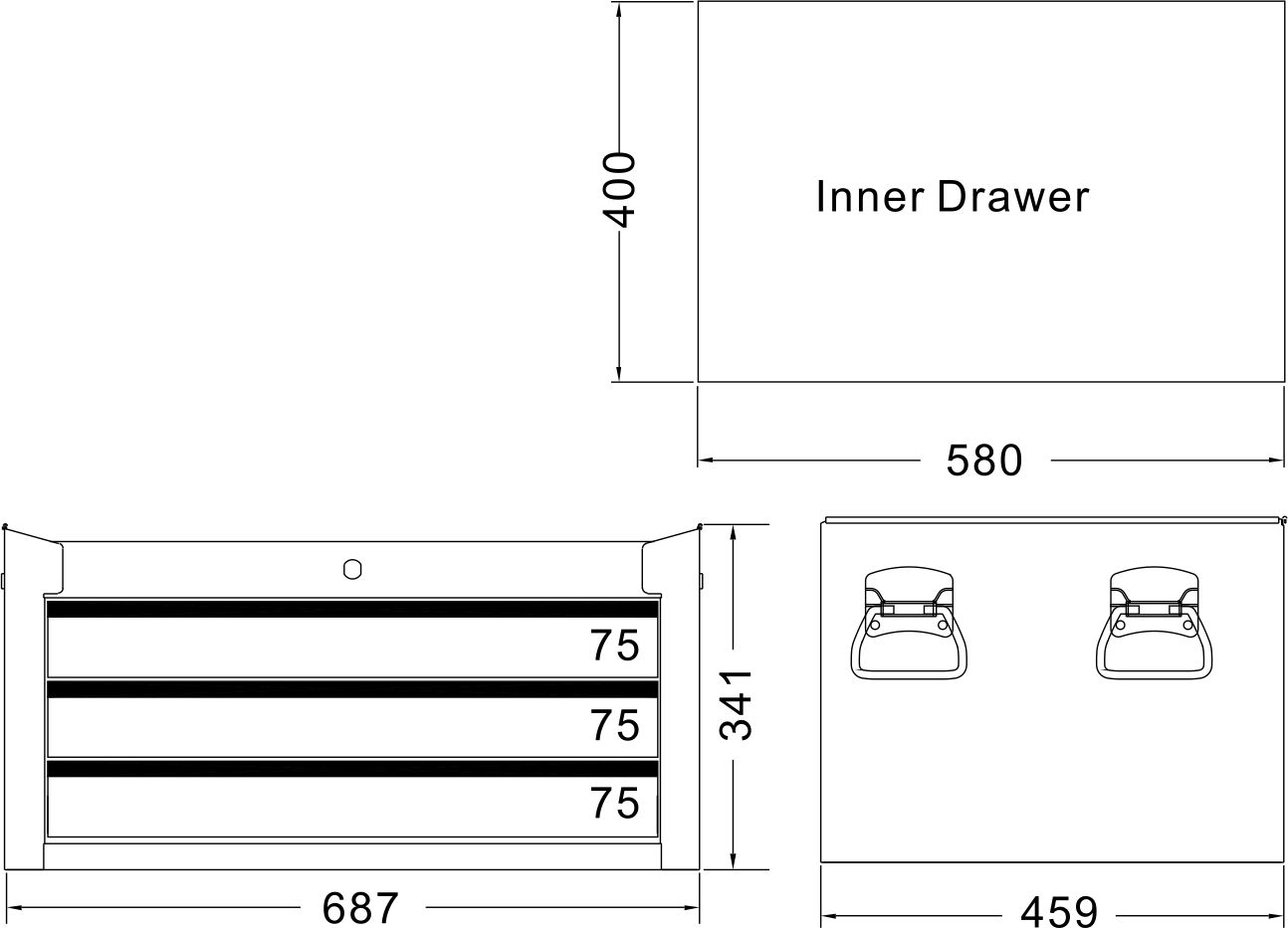 JTC-5639 Tủ đồ 3 ngăn