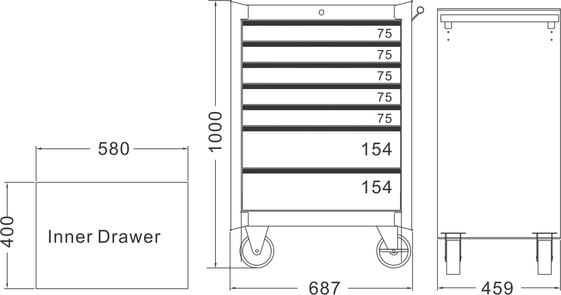 JTC-5640 Tủ đựng dụng cụ 7 ngăn