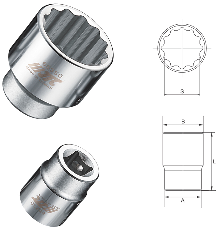 Đầu khẩu 12PT.Dr.3/4" JTC-65317-65360