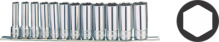 Đầu tuýp trắng 3/8" 12 chi tiết JTC-H312M