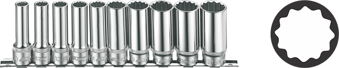 Đầu tuýp 12PT 1/2" 10 chi tiết JTC-T410M