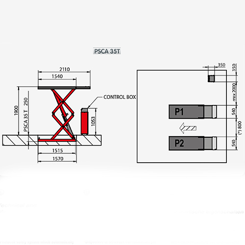 Cầu nâng cắt kéo Sice Nexion PSCA 35T Cầu nâng cắt kéo Sice Nexion PSCA 35T
